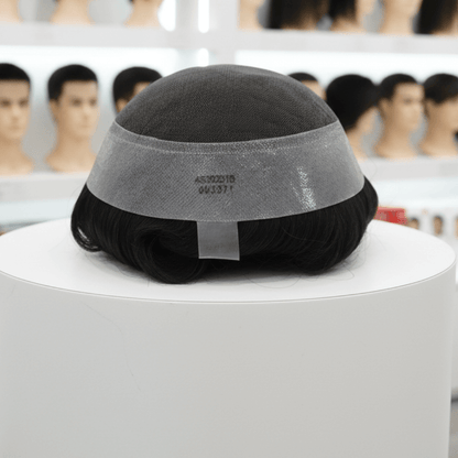 Natural Lace Men's Toupee - 100% Indian Human Hair for Professional Look