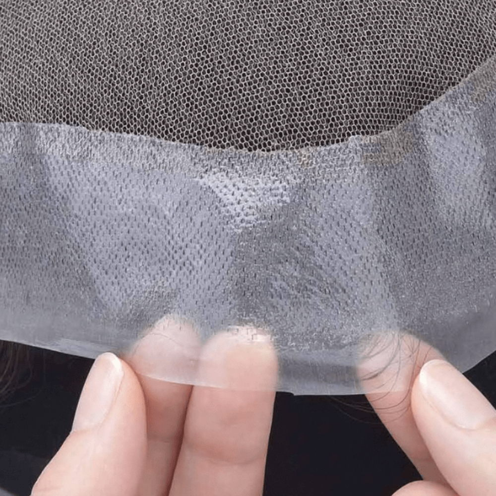 Natural Lace Men's Toupee - 100% Indian Human Hair for Professional Look