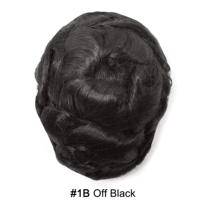 Natural Lace Men's Toupee - 100% Indian Human Hair for Professional Look