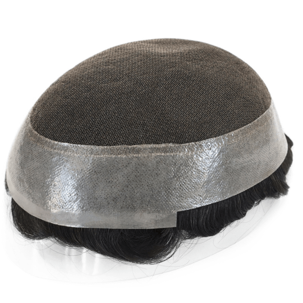 Natural Lace Men's Toupee - 100% Indian Human Hair for Professional Look