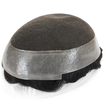 Natural Lace Men's Toupee - 100% Indian Human Hair for Professional Look