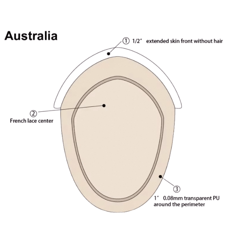 Natural Lace Men's Toupee - 100% Indian Human Hair for Professional Look