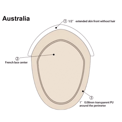 Natural Lace Men's Toupee - 100% Indian Human Hair for Professional Look
