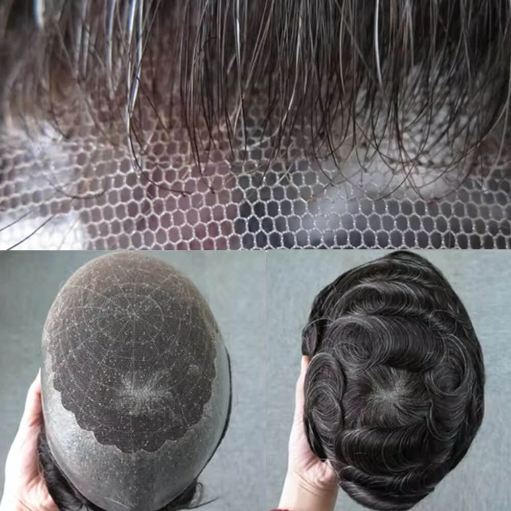 French lace front and center,thin skin back&sides BELLA 8"X10"