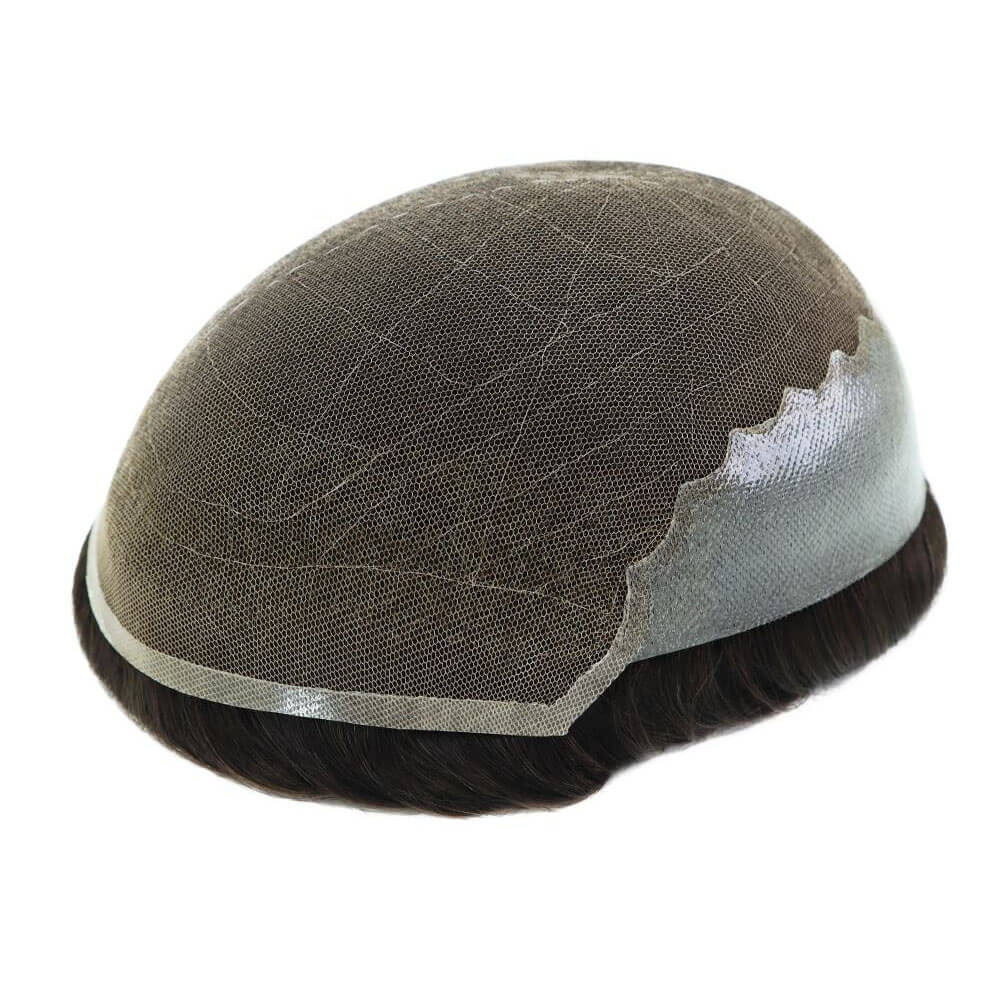 French lace front and center,thin skin back&sides BELLA 8"X10"